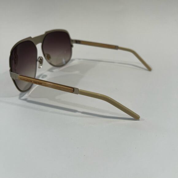 NWOT Alexander McQueen Gold Aviator Sunglasses main image 4